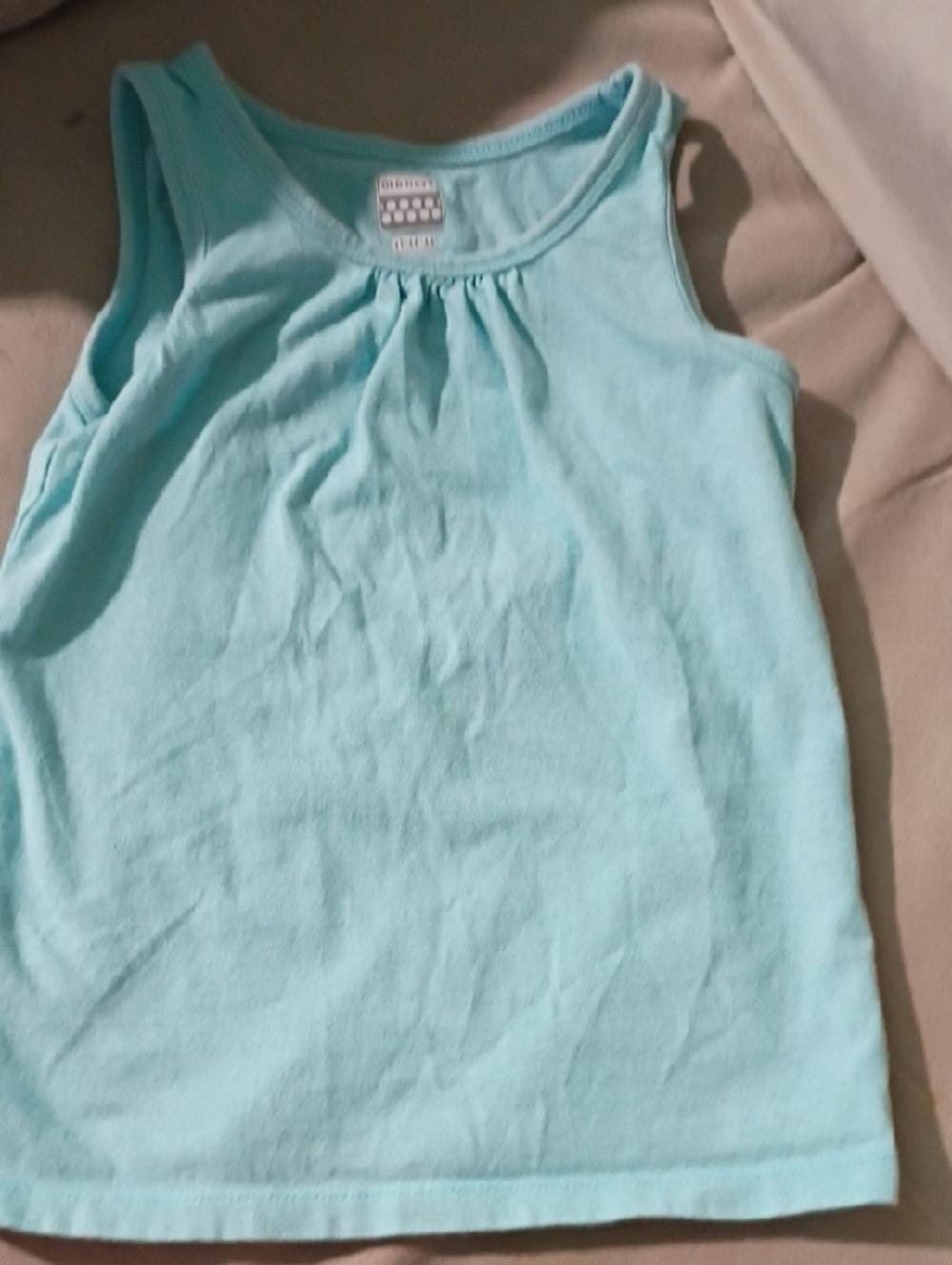 Old Navy Girls Aqua Tank Top - Light Blue Sleeveless